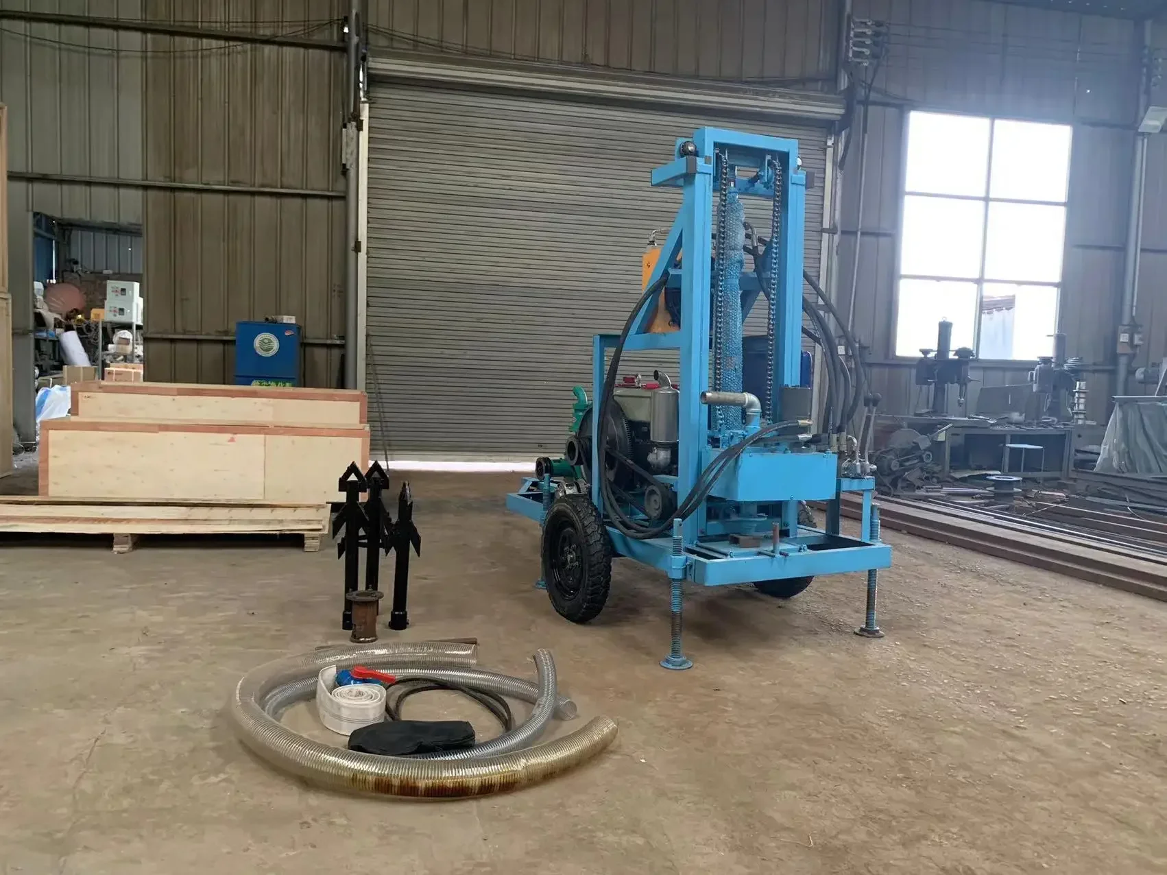 Portable 150m Deep Water Well Drilling Rig Machine/Small Portable Diesel Hydraulic Borehole Water Well Drilling Rig Machine