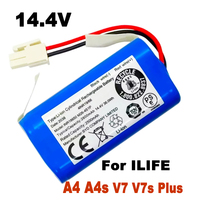 14.8V 3500mah  Original  Lithium Battery For ILIFE A4 A4s V7 A6 V7s Plus Robot Vacuum Cleaner INR18650 M26-4S1P battery