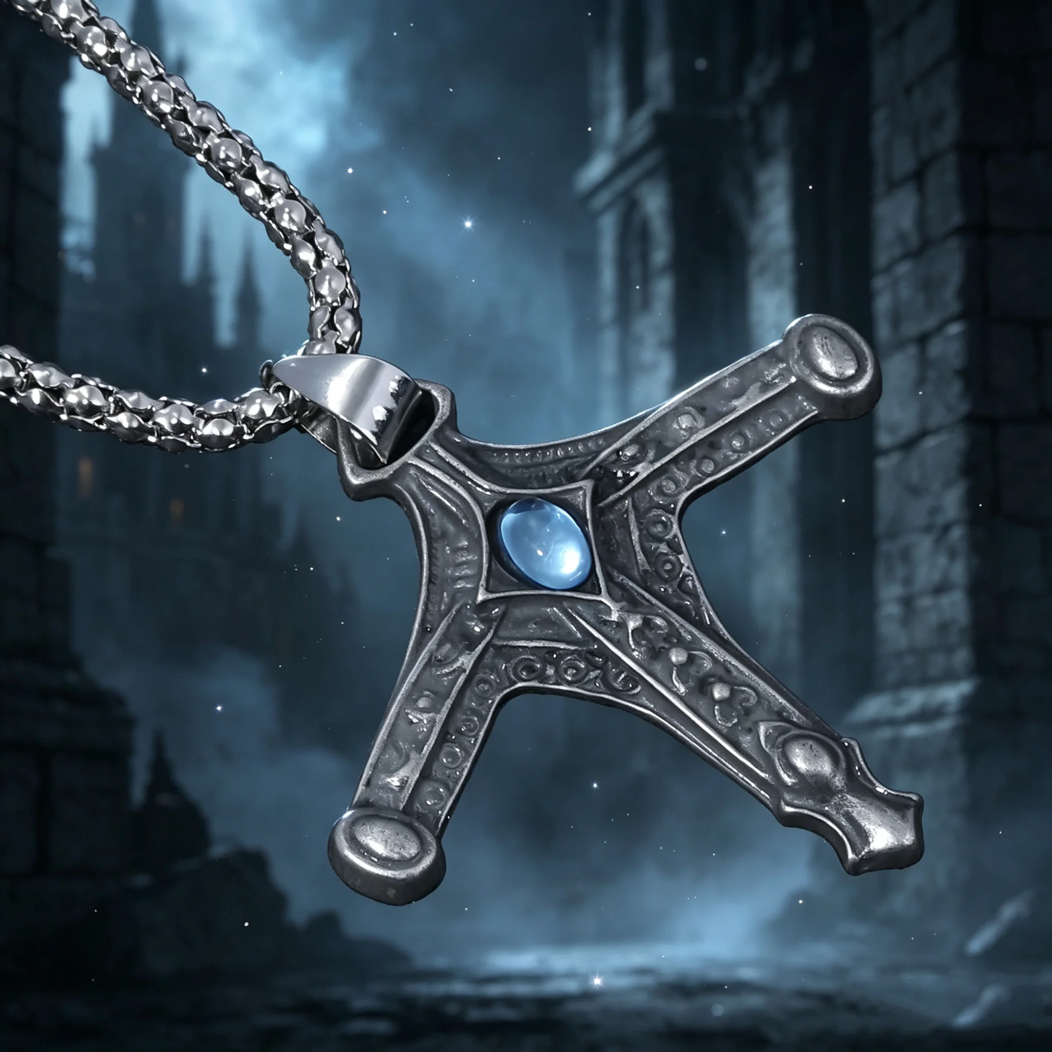 Game Bloodborne Vintage Cross Pendant Necklace Amulet Fashion Jewelry For Men Fans Cosplay Gift