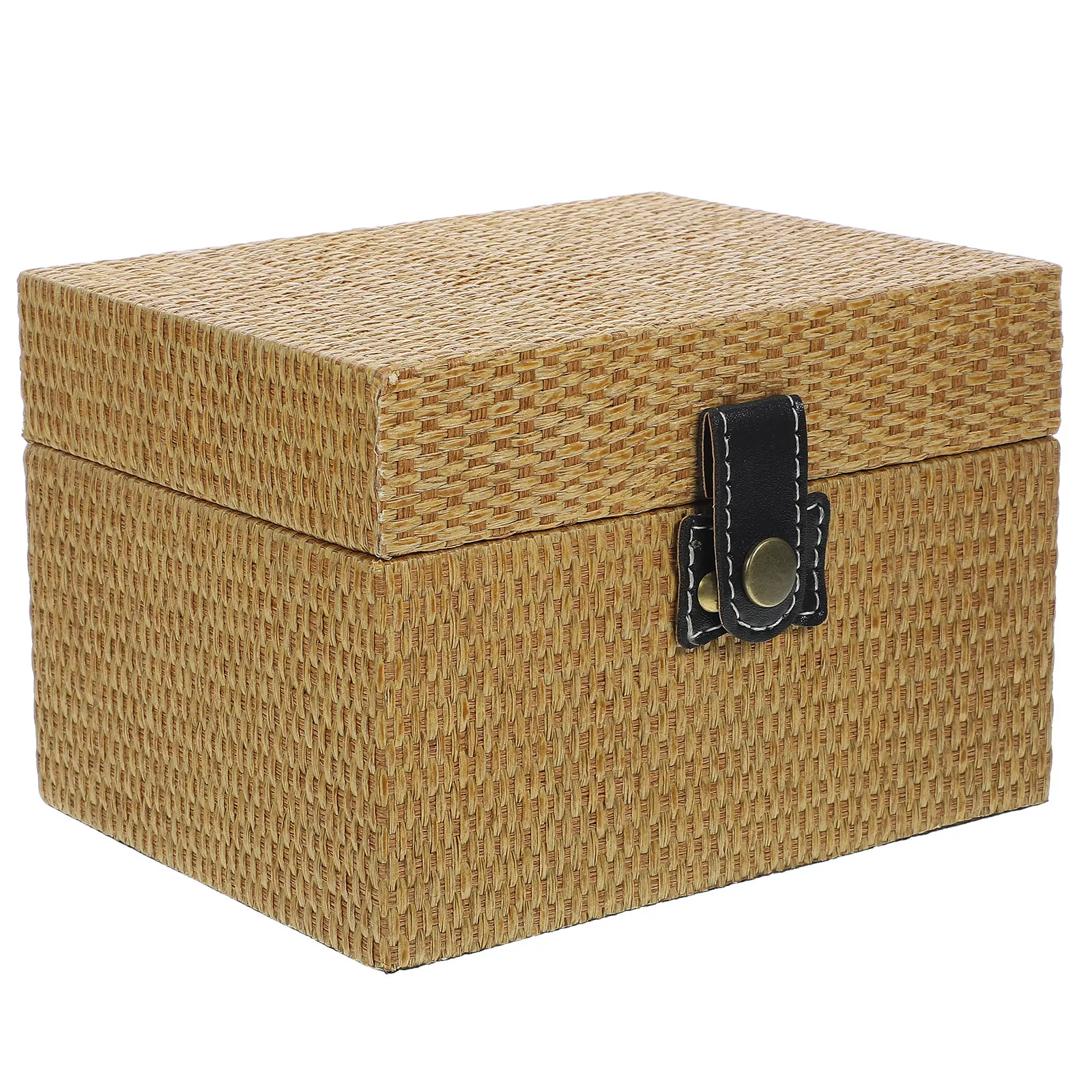 

Wooden Jewelry Storage Box Sturdy Smooth Finish Lidded Organizer Case for Small Trinkets Pendants Diamonds Sundries Watch