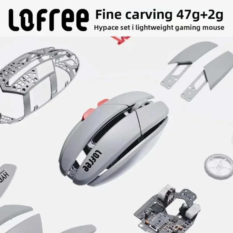 Lofree HYPACE/E115 فالكون ماوس ثلاثي الوضع PAW3950 بلوتوث لاسلكي قطع ماوس ألعاب خفيف الوزن للرياضات الإلكترونية الفئران ألعاب الكمبيوتر هدية