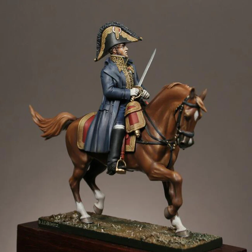 Resin soldier 1/32 ancient man officer with horse soldier Model Unassambled Unpainted Figure Building Kit
