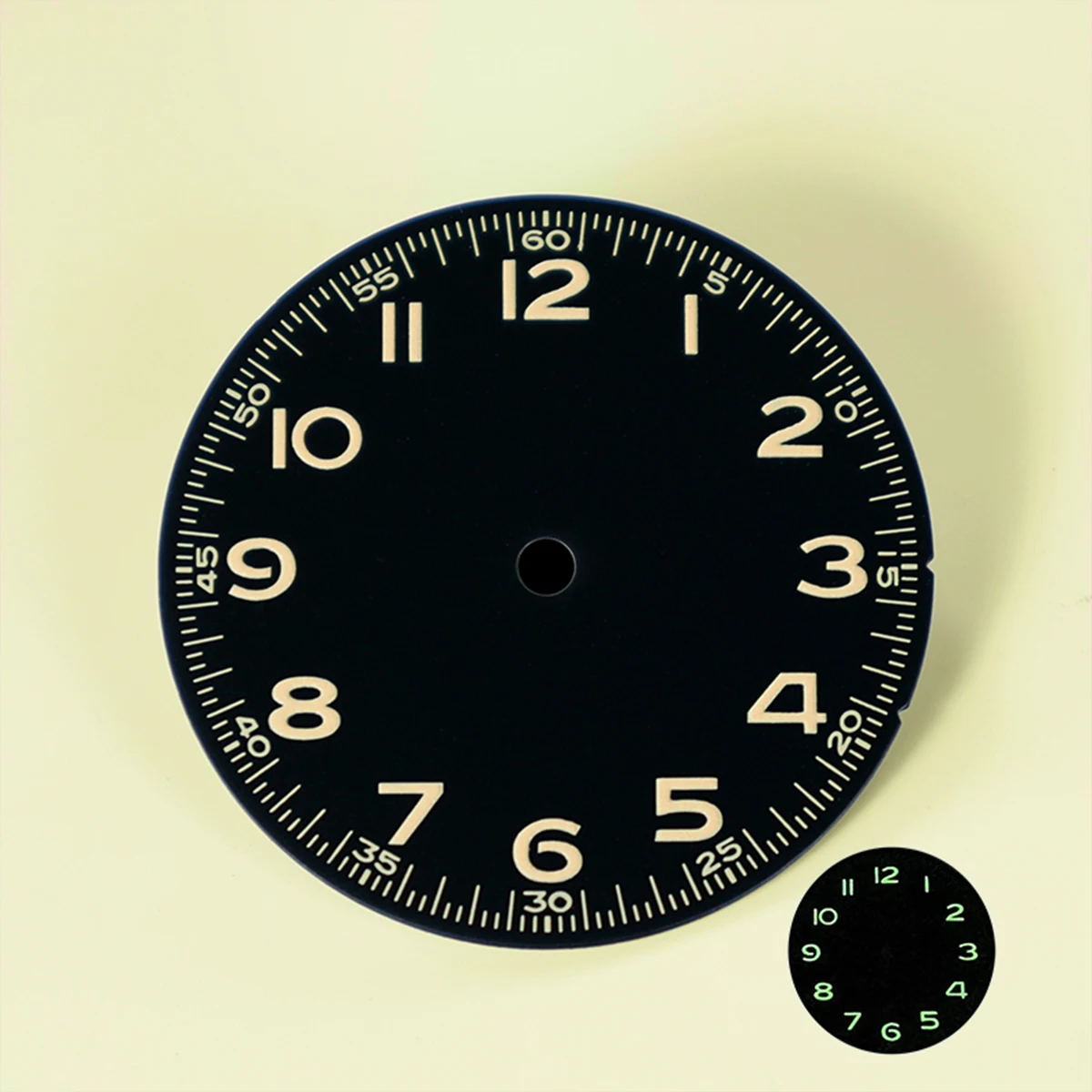 High quality NH38 dial vintage dial yellowish green luminous Support customized logo Suitable for NH38/NH36/NH35/4R/7S movement