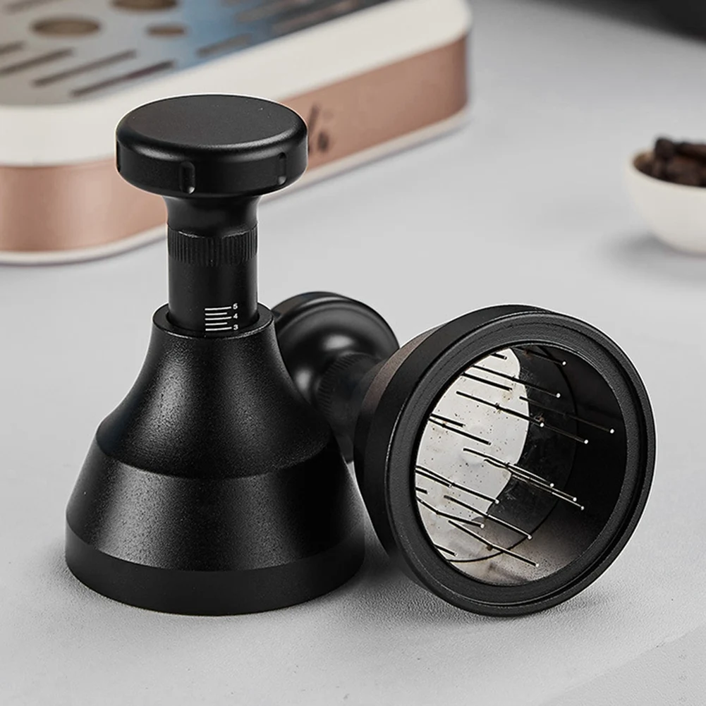 AAAF Press & Rotate Needle Powder Needle Coffee Grounds Needle Distributor Powder Press For Espresso Machine Handle