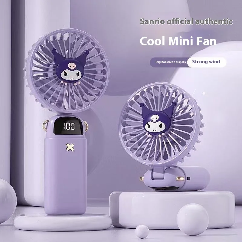 

Портативный ручной мини-вентилятор Sanrio, бесшумный для офисного стола, студенческого класса, перезаряжаемый домашний сад, бытовые охлаждающие продукты