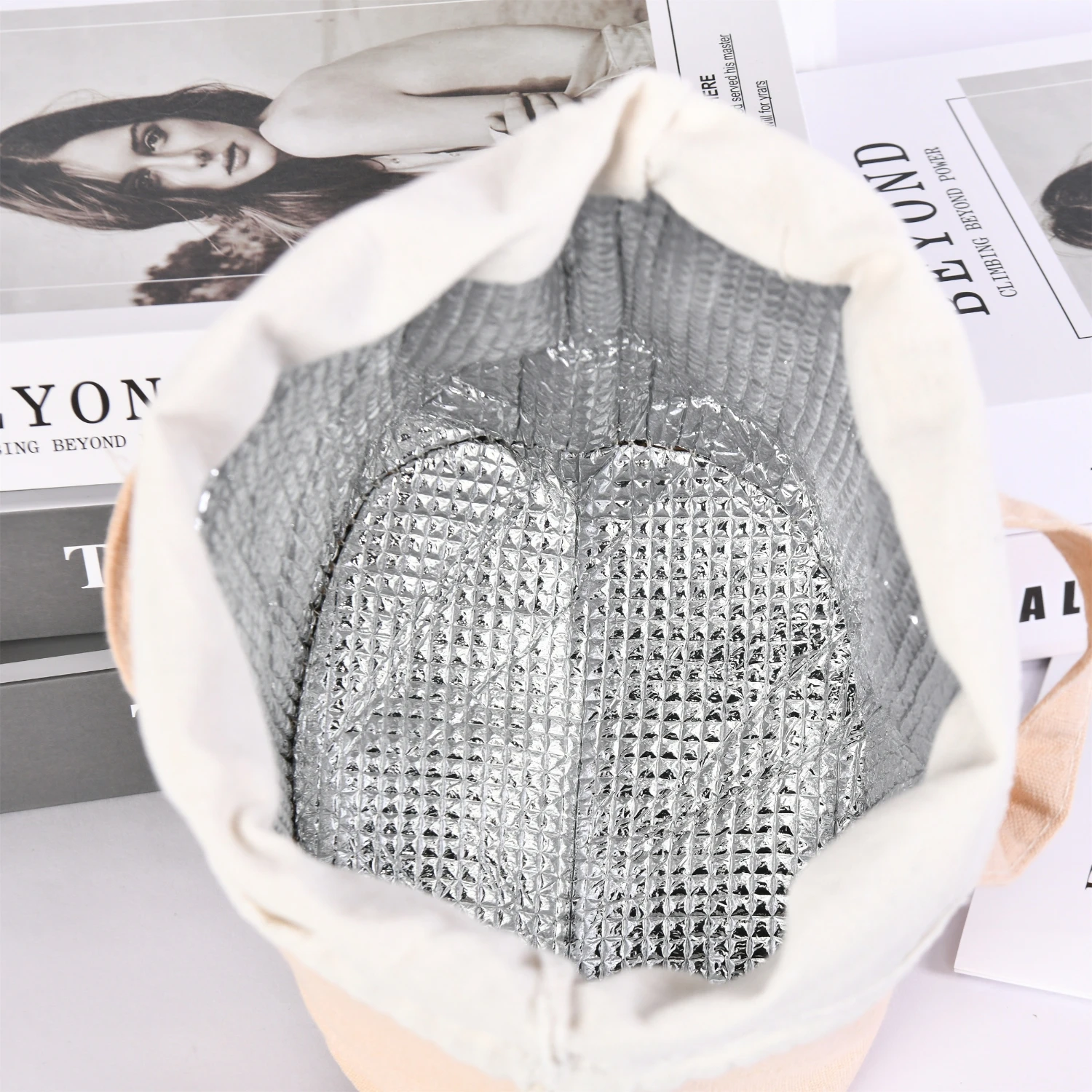 Lunch Tote Bag, Fashion Drawstring Portable Lunch Box for Office School Travel Picnic