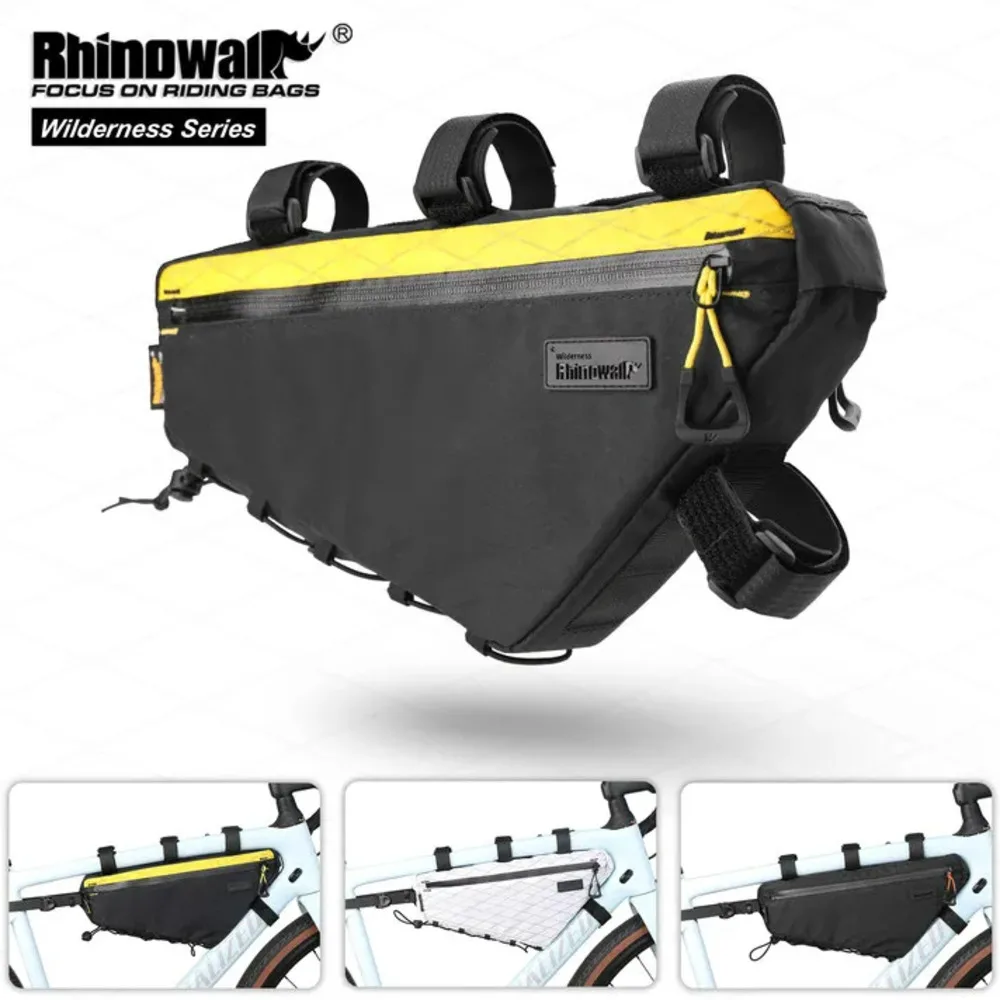 Rhinowalk Bike Frame Bag Waterproof 2.9L Bicycle Triangle Bag For MTB Road Bike Travel Storage Large Bag Bicycle Bottom Tube Bag