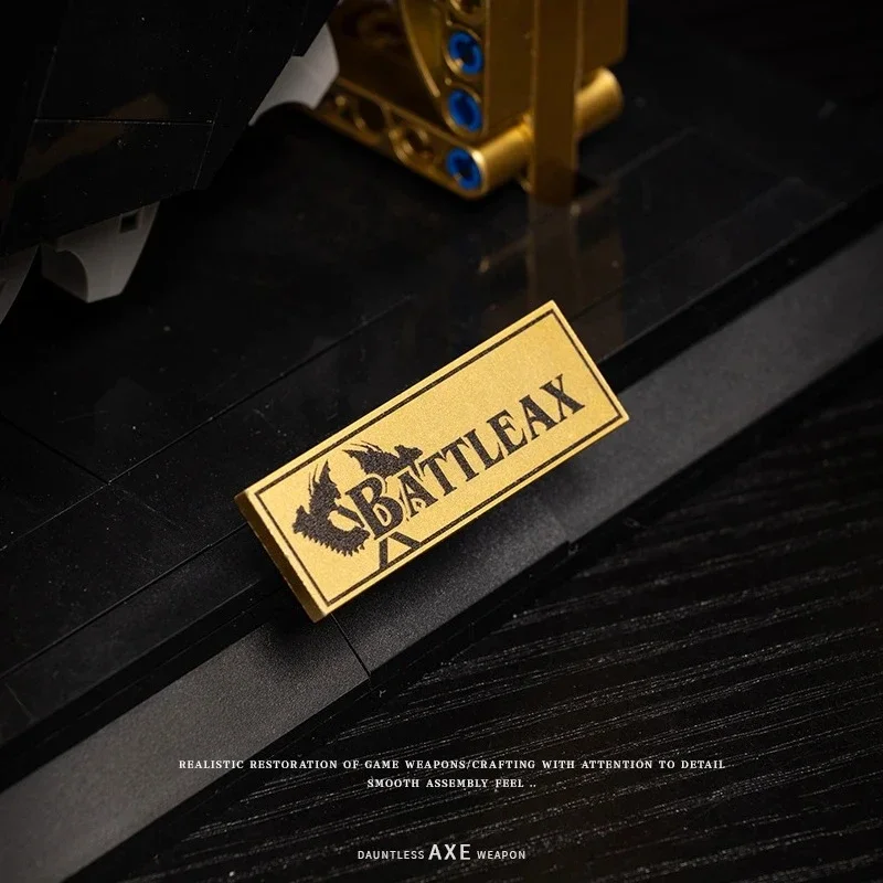 EM ESTOQUE MOC Criatividade Machado de Batalha Blocos de Montar Modelo Serra Elétrica Espada Brinquedos de Montagem para Crianças Conjunto de Presente de Aniversário