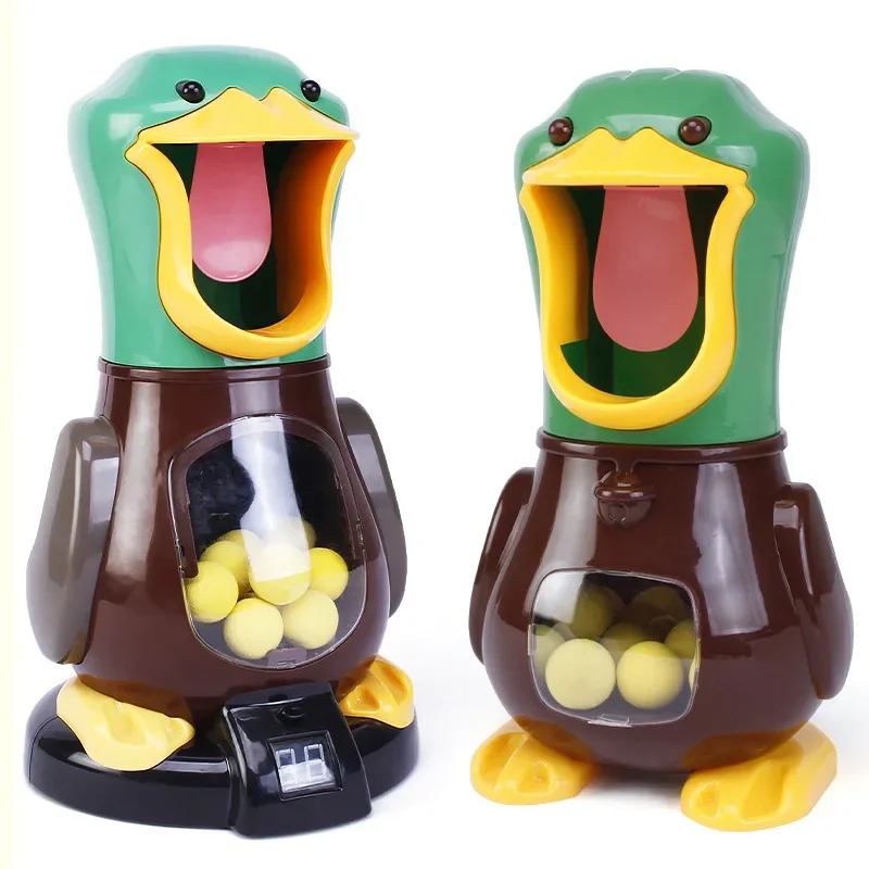 Hungry Shooting Duck Toys Air-powered Gun Soft Bullet Ball With Light Electronic Scoring Battle Games Funny Gun Toy For Kids