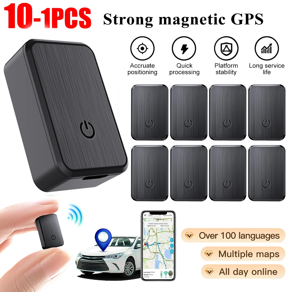 GF08 Magnetic Mini Car Tracker GPS Real Time Tracking Locator Device Magnetic GPS Tracker Real-time Vehicle Locator Pet Tracker