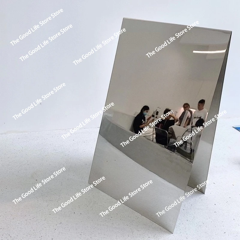 

Напольная вывеска из нержавеющей стали, стоящая Интернет-знаменитость, фотоперфорация, зеркало, рекламный щит, витрина для кофейни