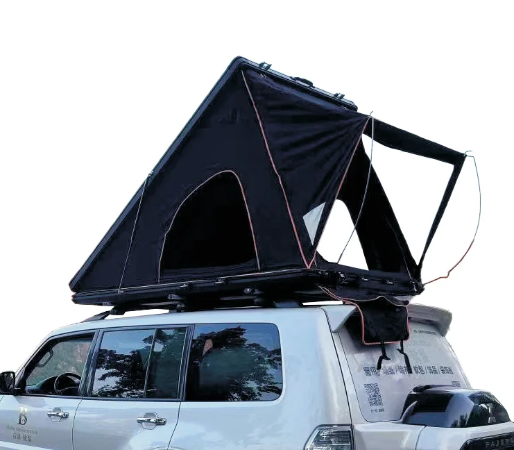 Hot Sale Aluminum Folding Rooftop Tent Outdoor Camping Triangle Tent for 2 Person Widen View Window with Ladder