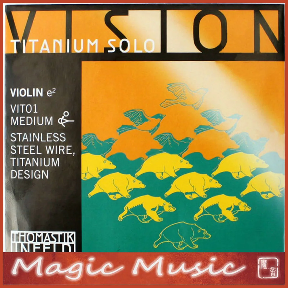 1 Piece E String, Thomastik TITANIUM SOLO VIT01 Violin E String, Ball End, Size 4/4, Original from Austria