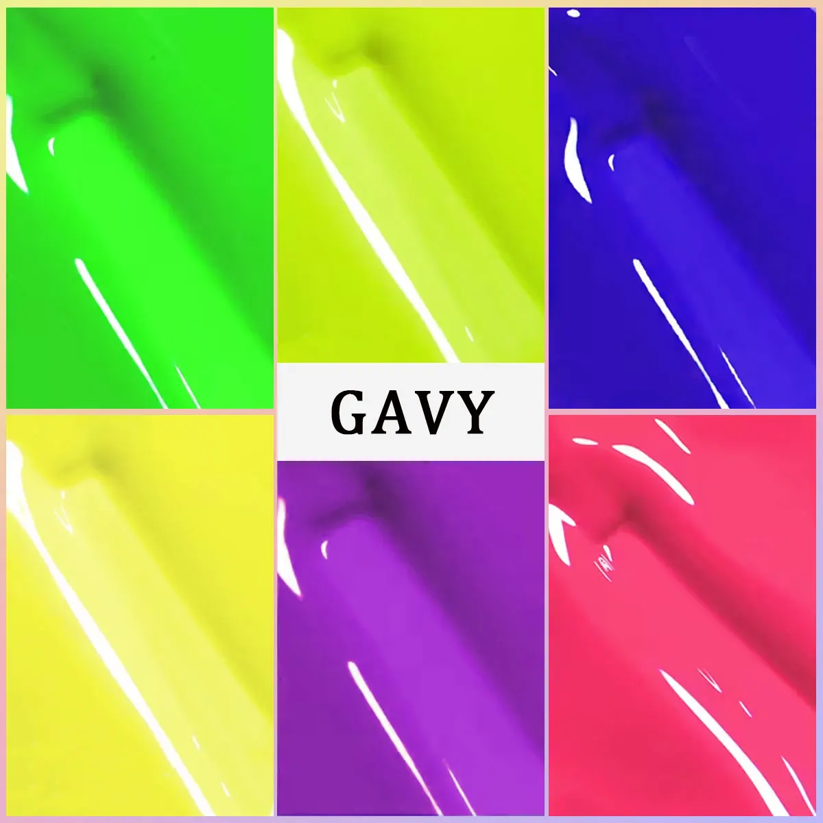 Zestaw lakierów hybrydowych GAVY, 2 sztuki, każda butelka zawiera 0,24 uncji, bezwonny, odpowiedni do samodzielnego pielęgnowania paznokci.