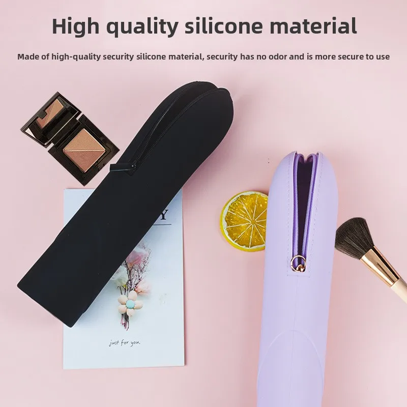 旅行に優しい化粧ブラシホルダーシリコーン防水コンパクトオーガナイザージッパーポーチアイシャドウファンデーションブラシ用