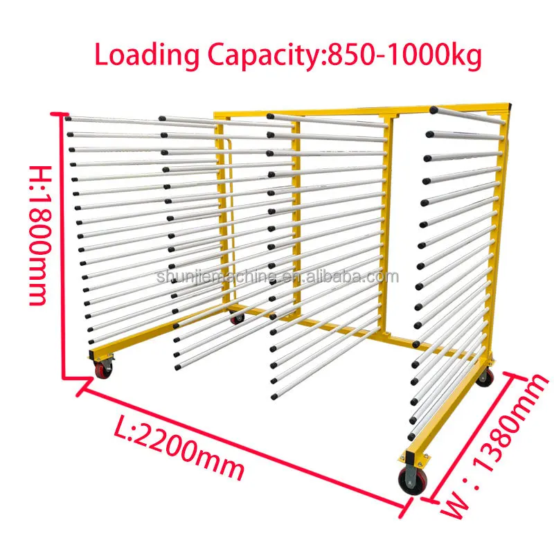 卸売積載1000kg片面多層カンチレバー資材カート4輪倉庫保管ラック