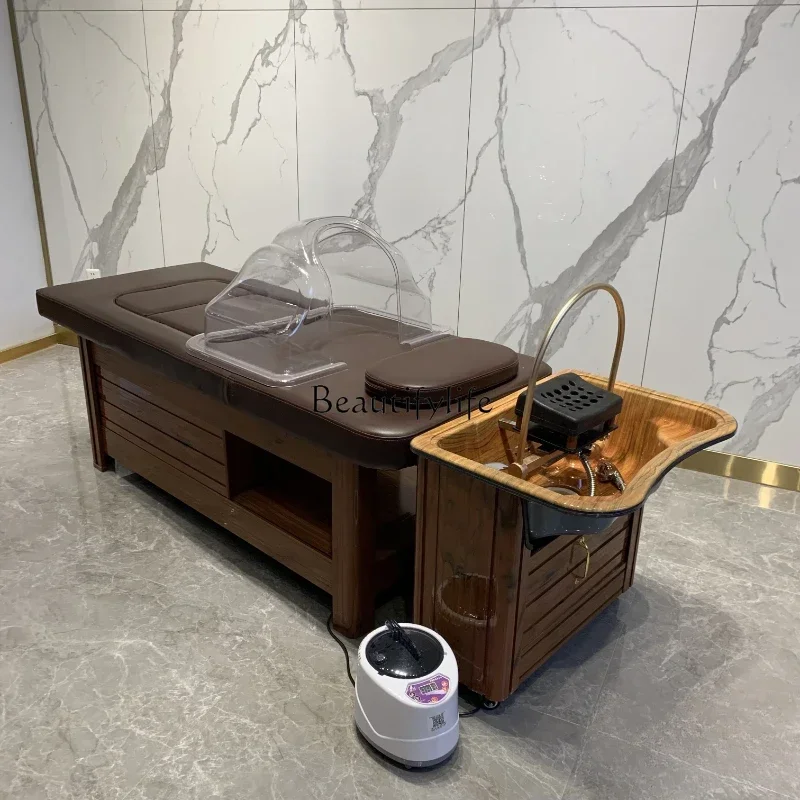 

lx29Head Therapy Shampoo Chair Hair Saloon Dedicated Mobile Basin Water Circulation Belt Fumigation Massage Couch