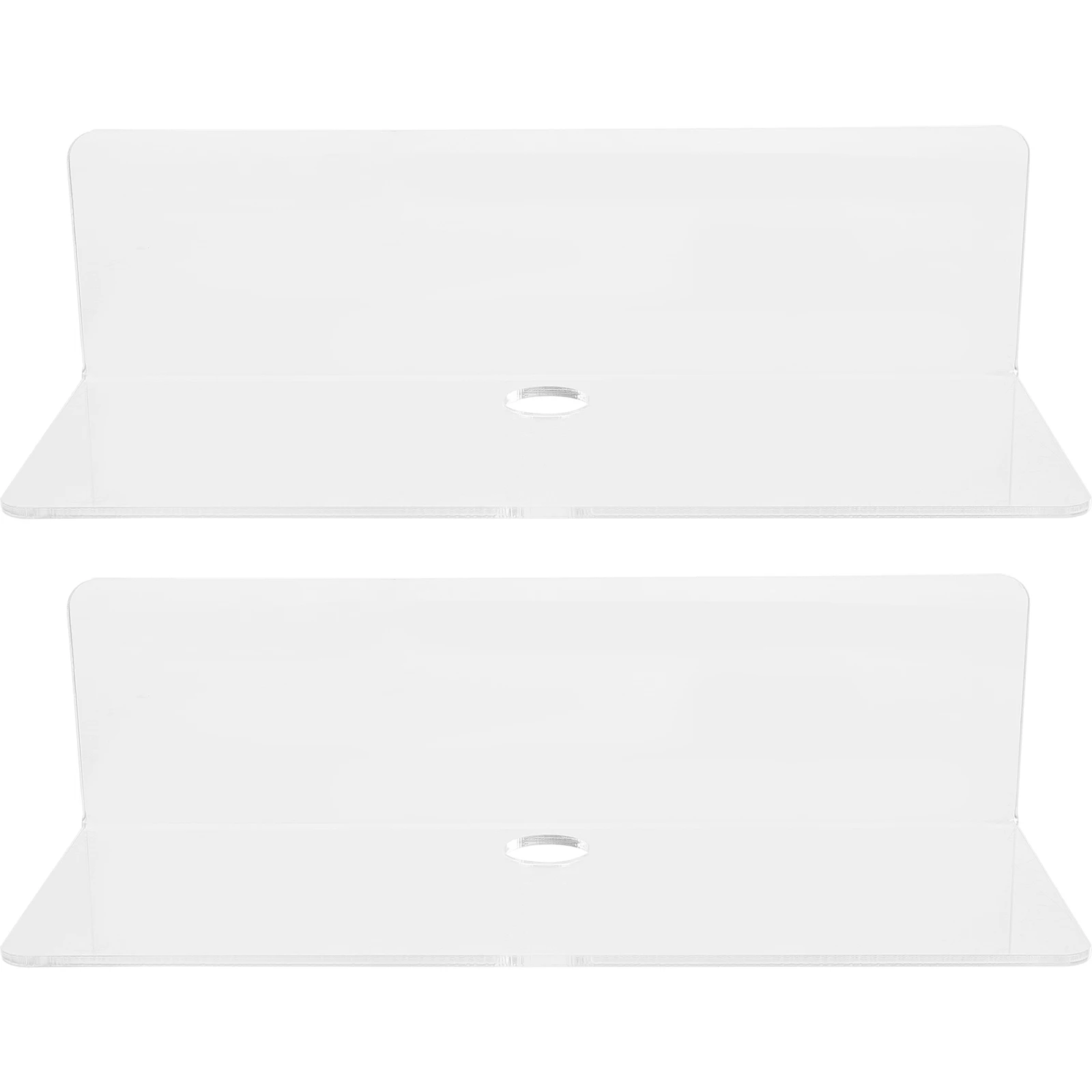 

2Pcs Wall Mounted Shelves Acrylic Floating Rack Bathroom Bedroom Cosmetics Holder Clear Bracket Space Saving Storage Display