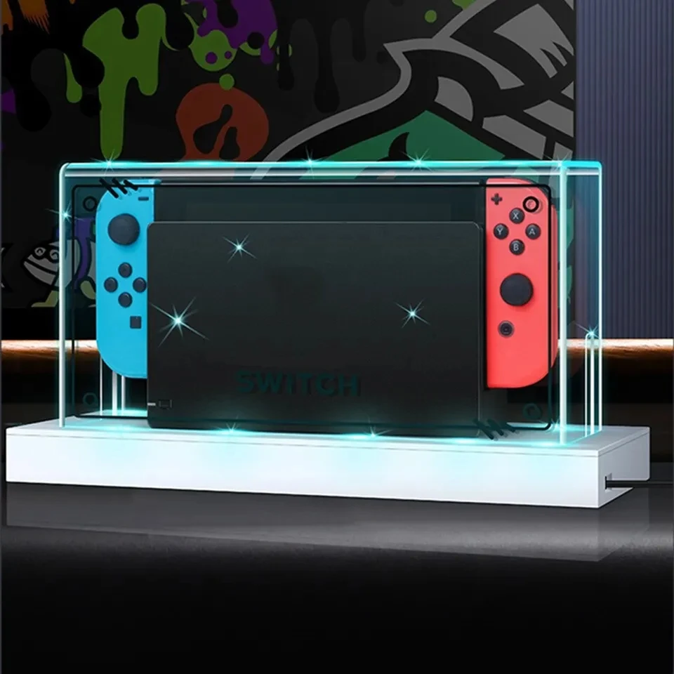 GAMINJA Dust Cover Base RGB per Nintendo Switch Oled Console Display acrilico Shell custodia protettiva accessori per giochi a LED