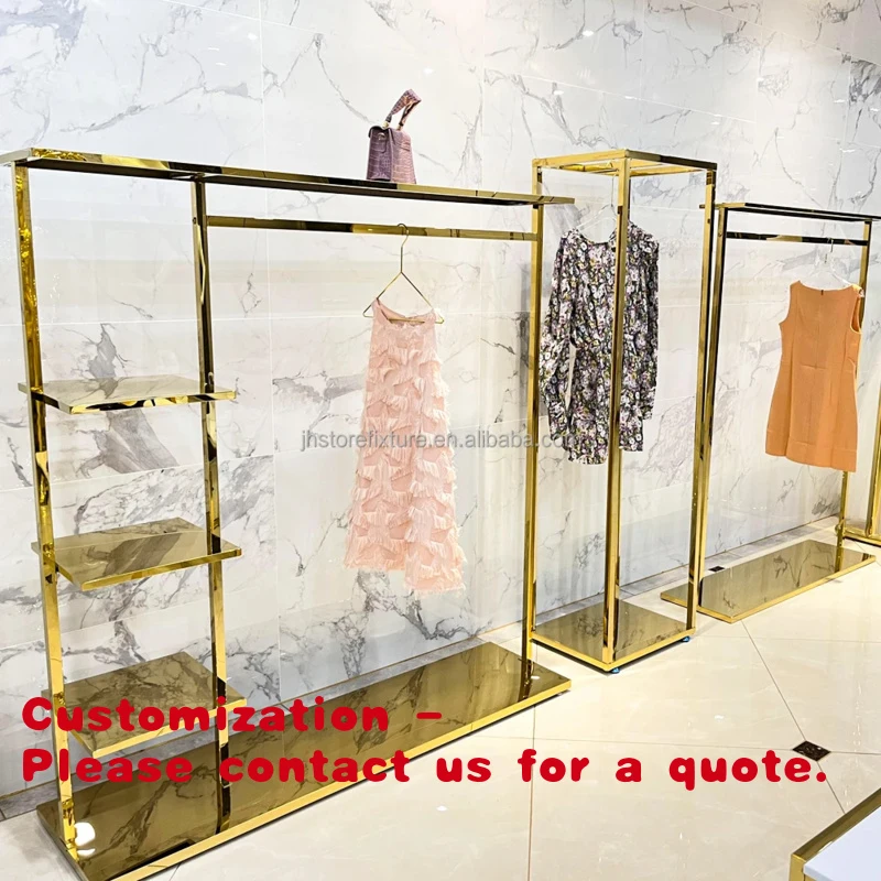 

Customize.Luxury Boutique Display Rack Shops Floor Hanger Storage Rack Wedding Clothing Store Bridal Wedding Dress Stand