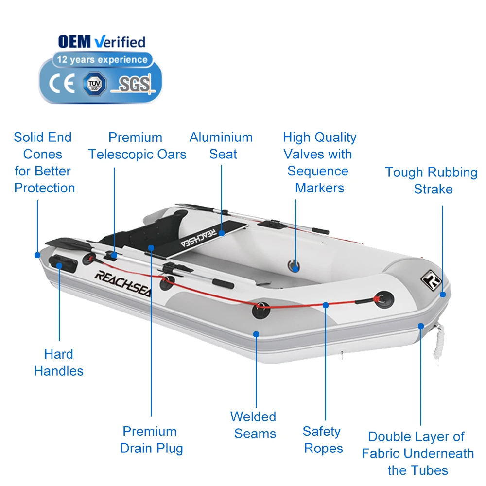 PVC Inflatable Outdoor Fishing Canoe Inflatable Rowing Boat Inflatable Drifting Boat for Sale