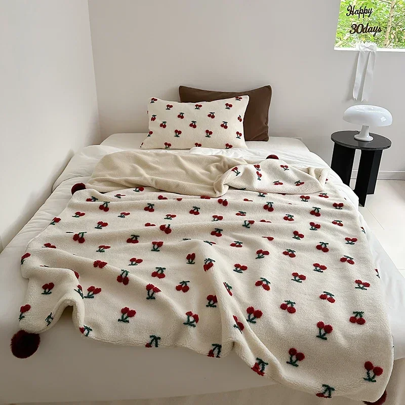 Neue ausgewählte hochwertige Schaf-Rollie-Loop-Fleece-warme Decke für Herbst und Winter, flauschige Wärme, Sofadecken, verdickte Bettdecke