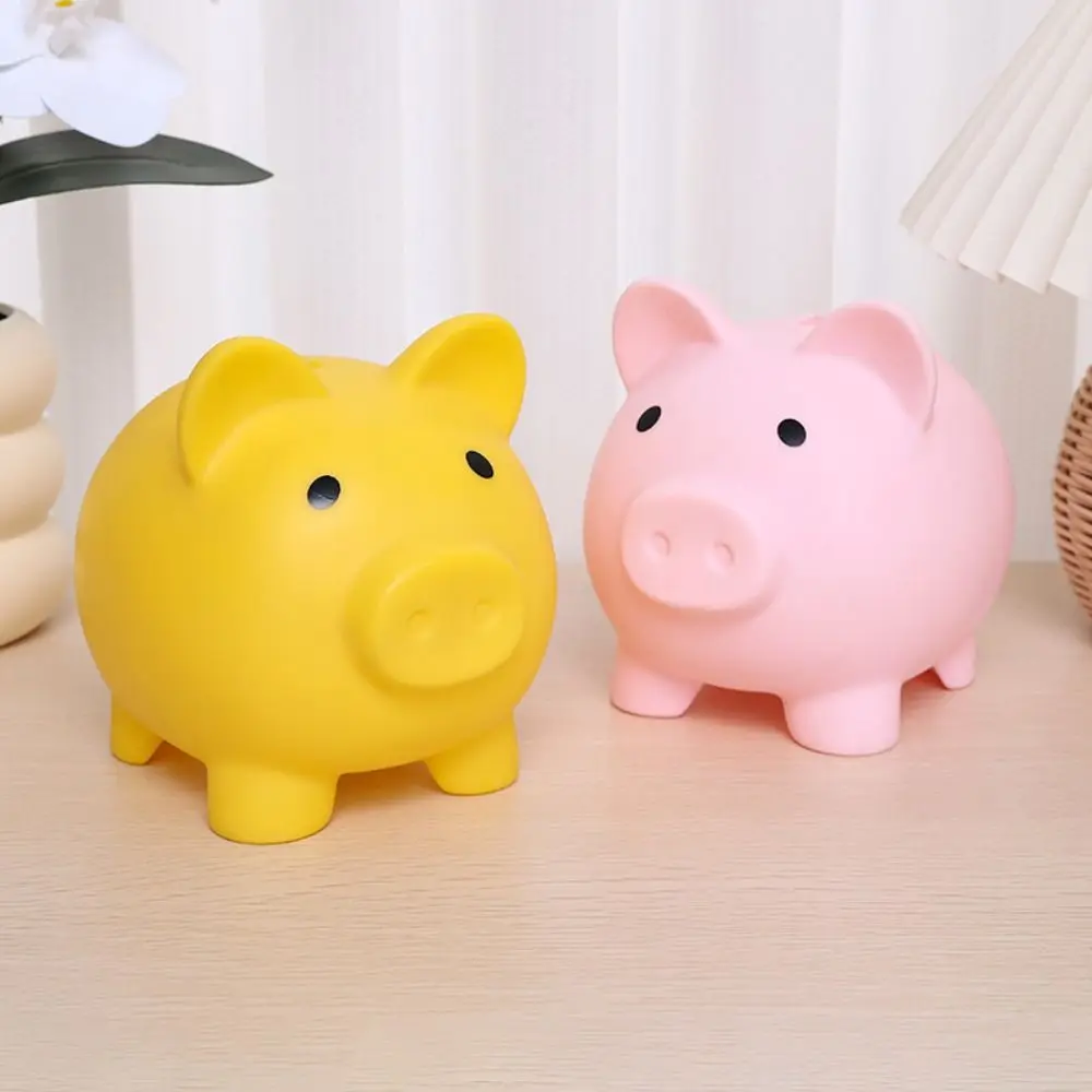 Tirelire cochon de dessin animé, boîte d'économie d'argent de grande capacité, Style macaron, cochon créatif, ornements de bureau