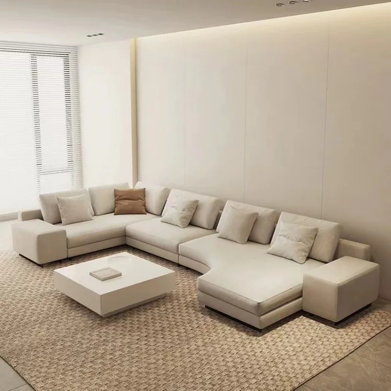 أريكة زاوية منحنية بسيطة إيطالية رائجة البيع، فيلا كبيرة ذات أرضية مسطحة لصالون التجميل وغرفة الاستقبال في قاعة الفندق #2