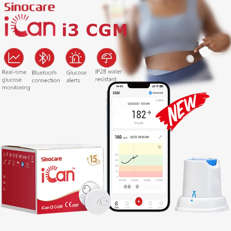 Sinocare Safe-Accu Blutzuckermessgerät Glucometer Kit Diabetes Tester 50/100 Teststreifen Lanzetten Medizinisches Blutzuckermessgerät – Detail 1