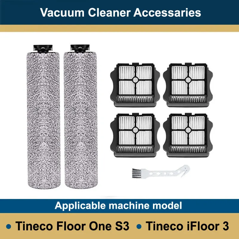 For Tineco Floor One S3,Tineco iFloor 3 Accessories Brushes Hepa Filter Roller Brush Cordless Wet Dry Vacuum CleanerSpare Parts