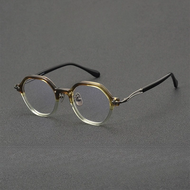

2025 Fashion Men Glasses Frame Women High Quality Gradient Dual Color Acetate Titanium Can Be Paired Anti Blue Light Myopia Lens
