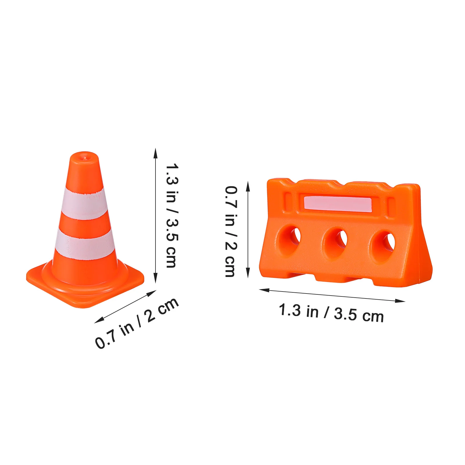 24 Pcs Walnut Model Traffic Cognitive Toys Mini Barricades Number Cones and Signs Child