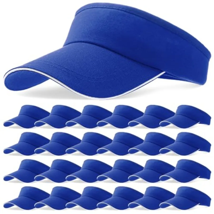 

24 Pcs Visor Bulk for Women Sun Hat Visors Hats Sports UV Protection Visor Hat for Men Tennis Baseball Golf Caps Bulk