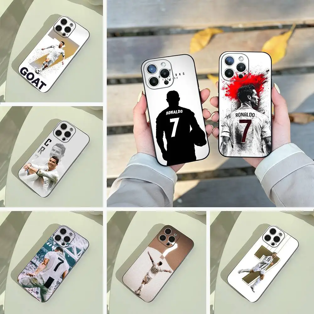 

C-CR-7-Ronaldo Phone Case For iPhone 17,16,15,14,13,12,11 Pro Max,16/15/14Plus,XS Soft Black Cover