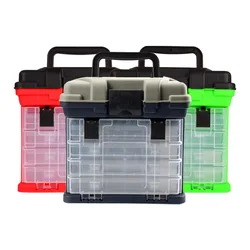 4 Layers Fishing Tackle Box Portable Handheld Large Capacity High-strength Lure Tool Box With Handle