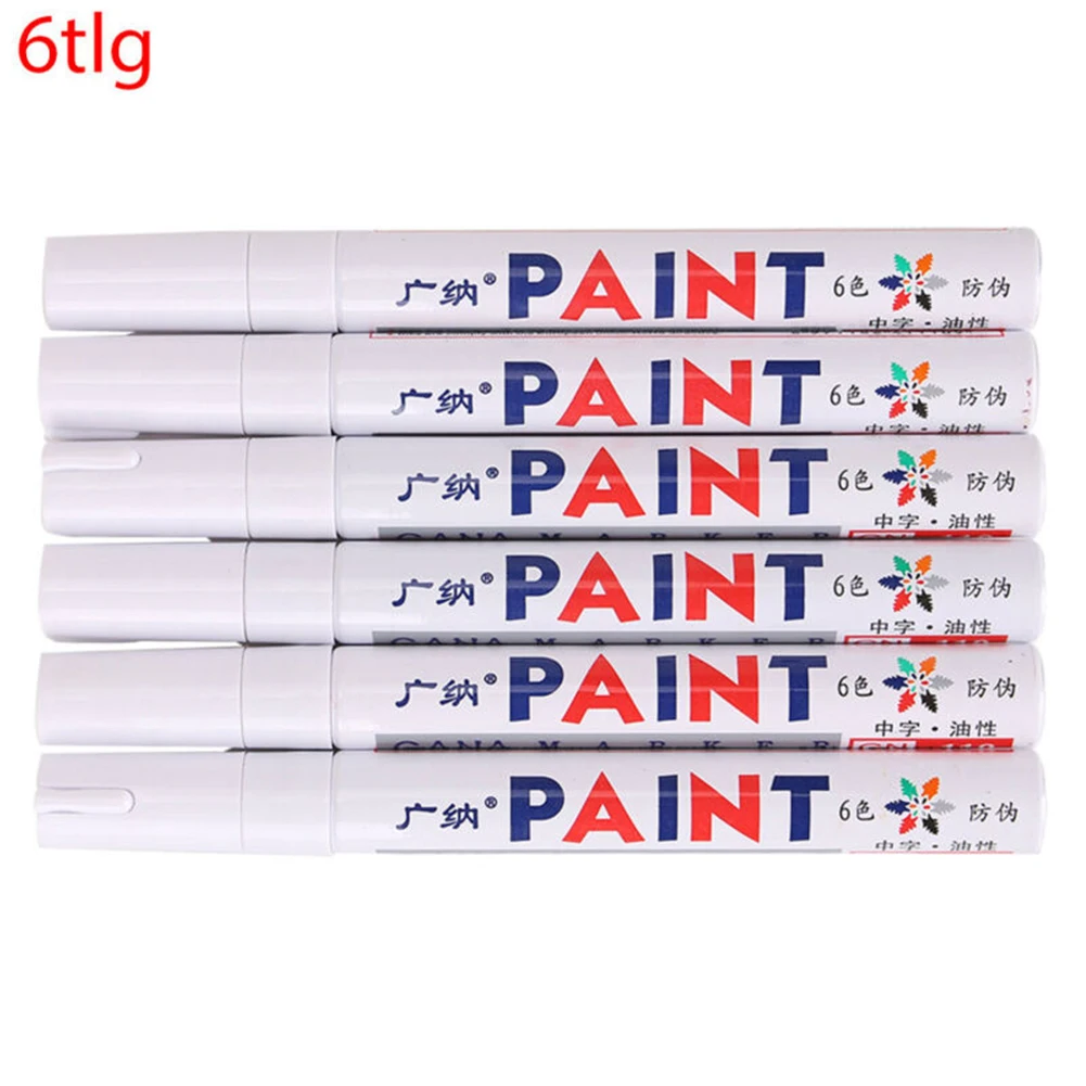 Car Tire Lettering Made for Easy with 6PC Waterproof Marker Set Permanent Oil Based Markers for All Surfaces Car