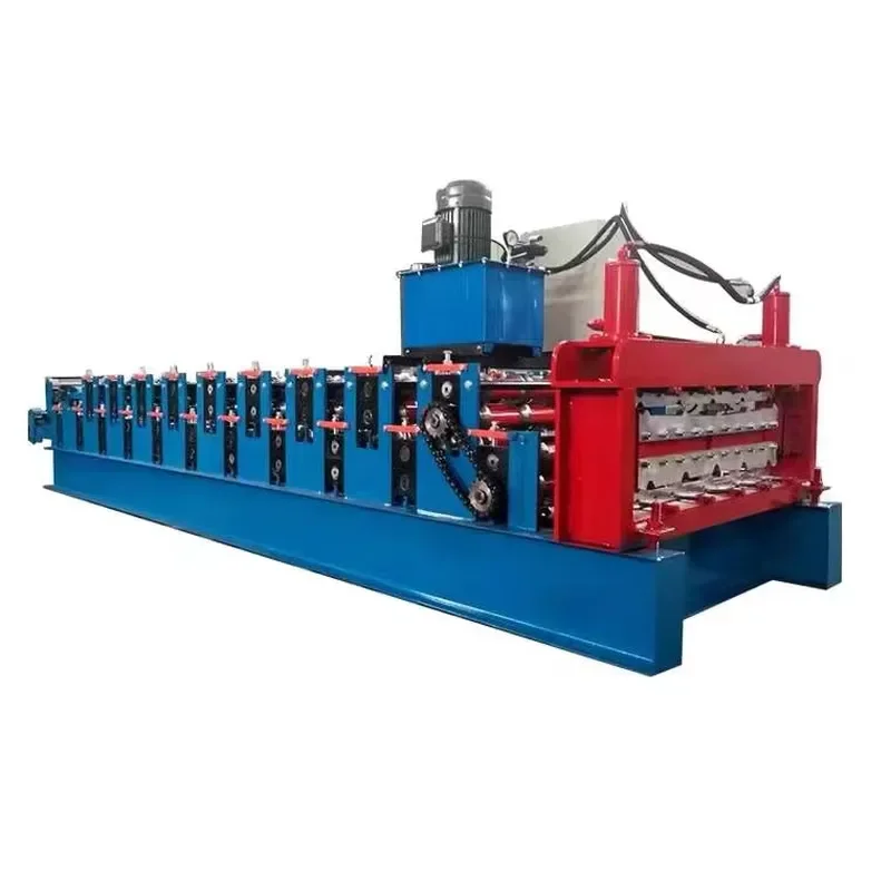 Aluminum Steel Sheet Housing Construction Zinc Roofing Sheet Tile Making Machine Hydraulic Station Kenyan Suppliers 15 M/min