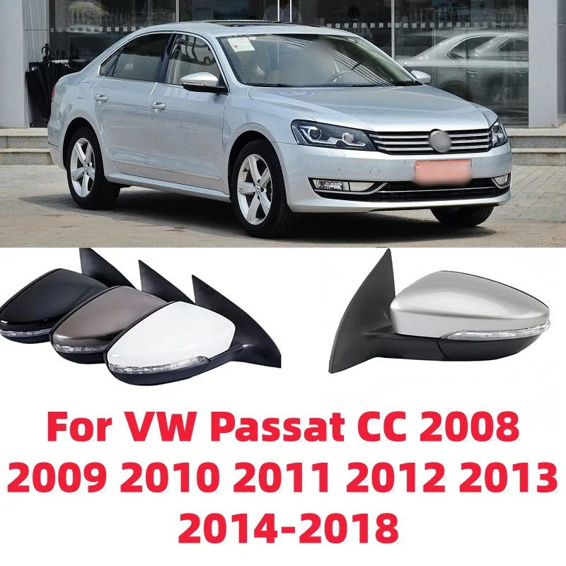 

For VW Passat CC 2008 2009 2010 2011 2012 2013 2014-2018 Heated Fold Turn Signal 9 or 13 Wires Car Rearview Mirror Assembly