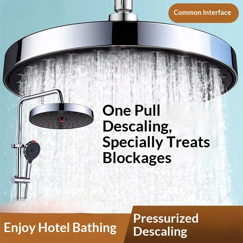 

Pressurized anti‑scale high‑pressure shower nozzle for bathroom