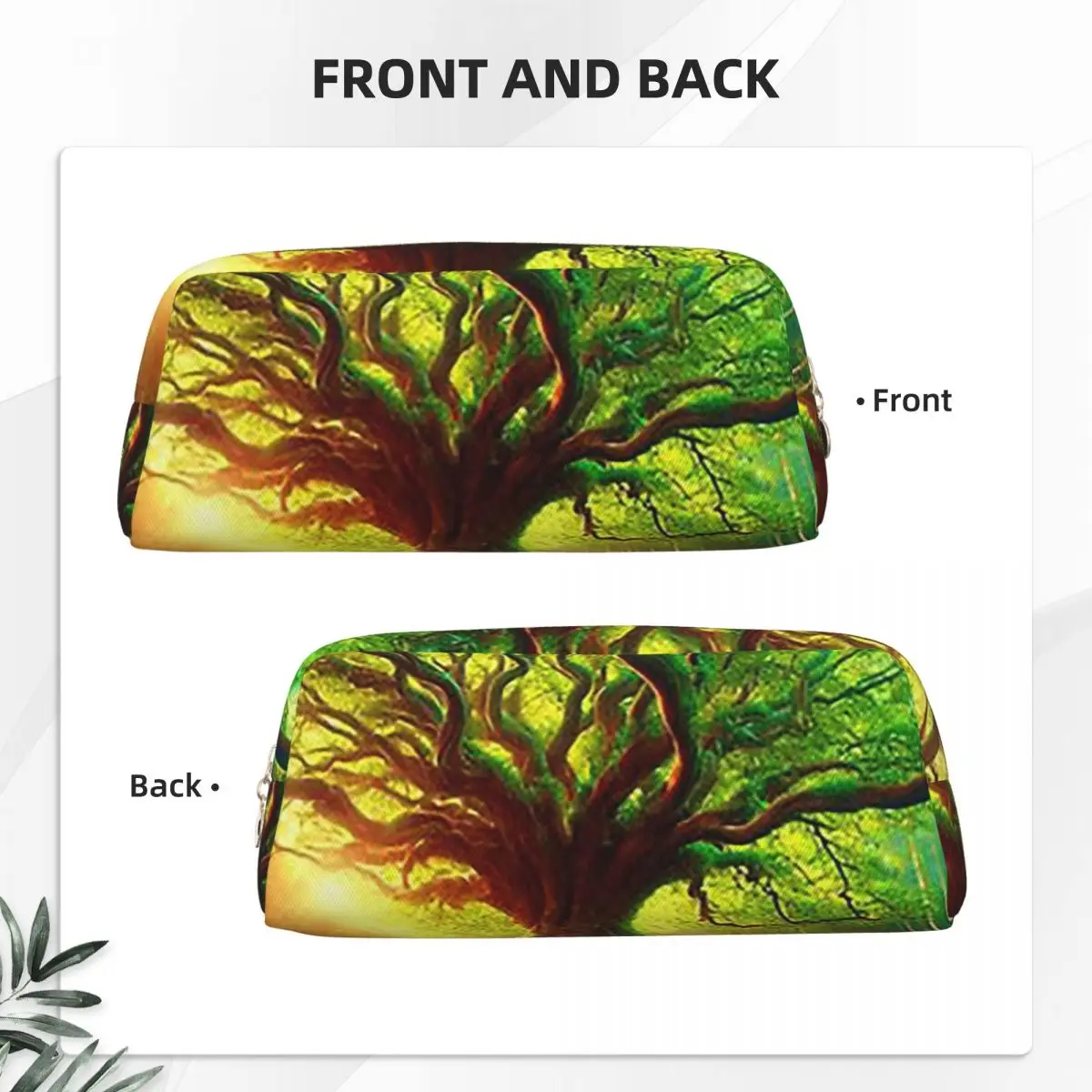 Magic Green Tree Pencil Cases for Student School Pen Box Pencil Bag Pencil Pouch Pen Holder