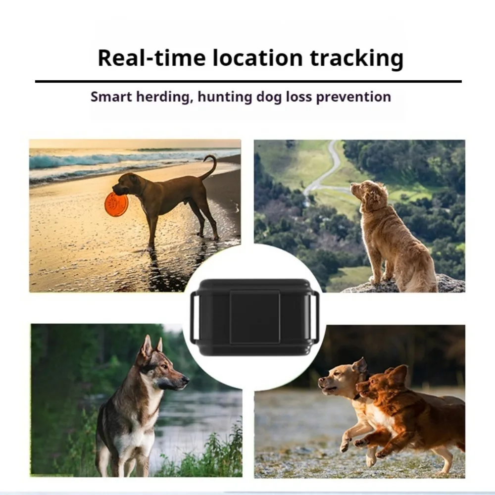 4G GPS Tracker for Hound Cow Sheep Dog - Waterproof Collar with Location Query, Track Query, Geo-fence, Voice Monitor, LED Light