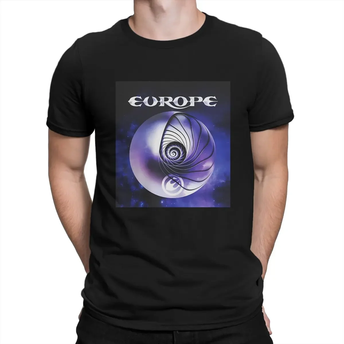 Men T-Shirt Ball Of European World Band Humorous Pure Cotton Tees Short Sleeve E-Europe Band T Shirt Crewneck Clothes Printed