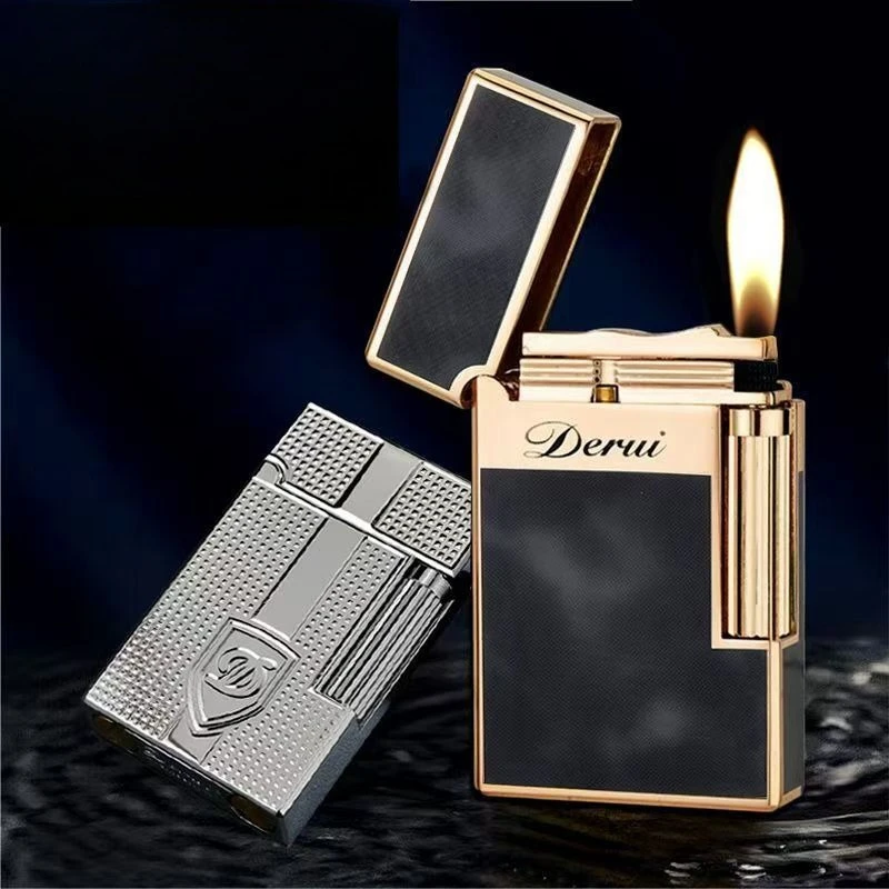 2026 Simple Langsheng Lighter Keroseine Grinding Wheel Open Flame Side Play High-end Gift Lighter Factory Direct Sales