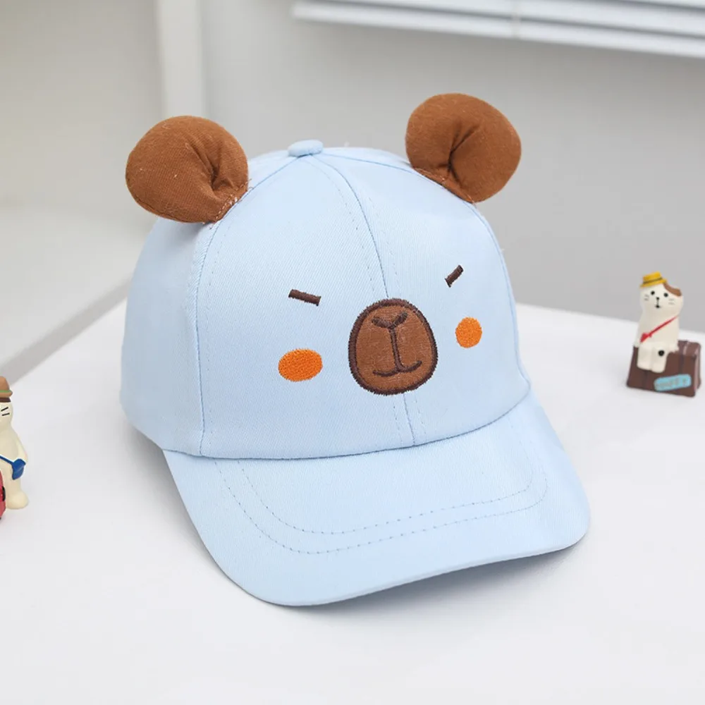 

Breathable Capybara Peaked Cap Cotton Korean Style Children Baseball Hat All-Match Polyester Baby Sunscreen Hat