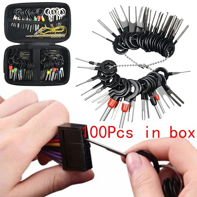 Car Terminal Removal Wire Plug Wire Crimp Connector Extractor Automotive Kit Keys Pins Repair Extraction Mechanical Tools