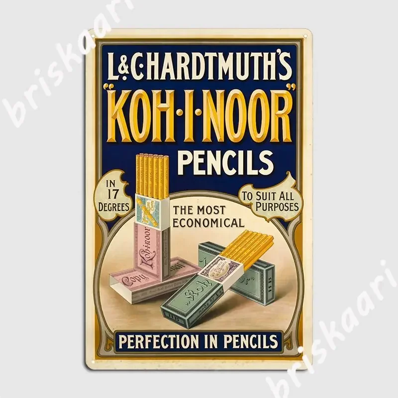 Retro Crayons Koh I Noor Poster Metal Plaque Cave Pub Club Classic Wall Plaque Tin Sign Posters