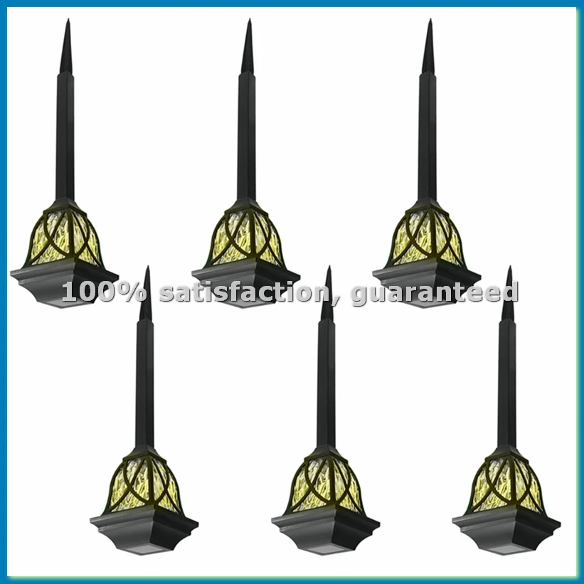 Solar Garden Lights Retro Antique Grid Lights Outdoor Garden Lights Inserted Atmosphere Lights Shadow Lights-ABHG