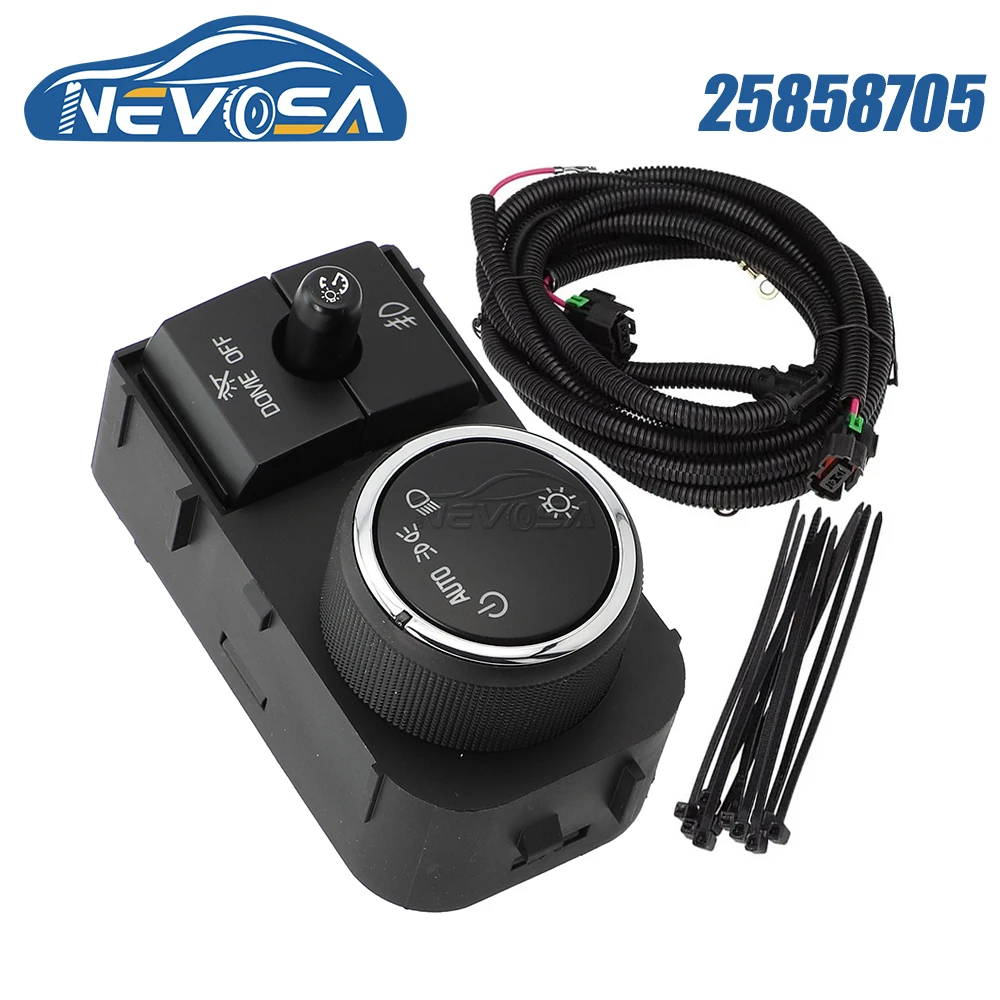 

NEVOSA 25858705 For Chevrolet Silverado Suburban GMC Sierra Yukon 2007 2013 Headlight Fog Lamp light Switch 15926099 15096895