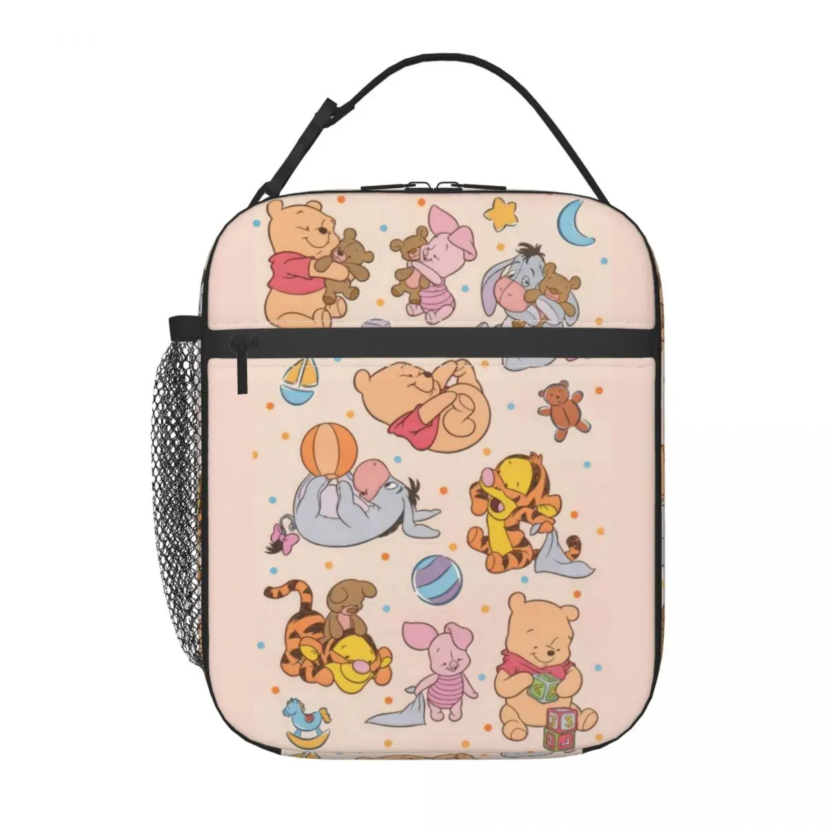 Borsa da pranzo isolata personalizzata Winnie Pooh Teddy Bear per la scuola di lavoro Resuable Thermal Cooler Bento Box donna bambini