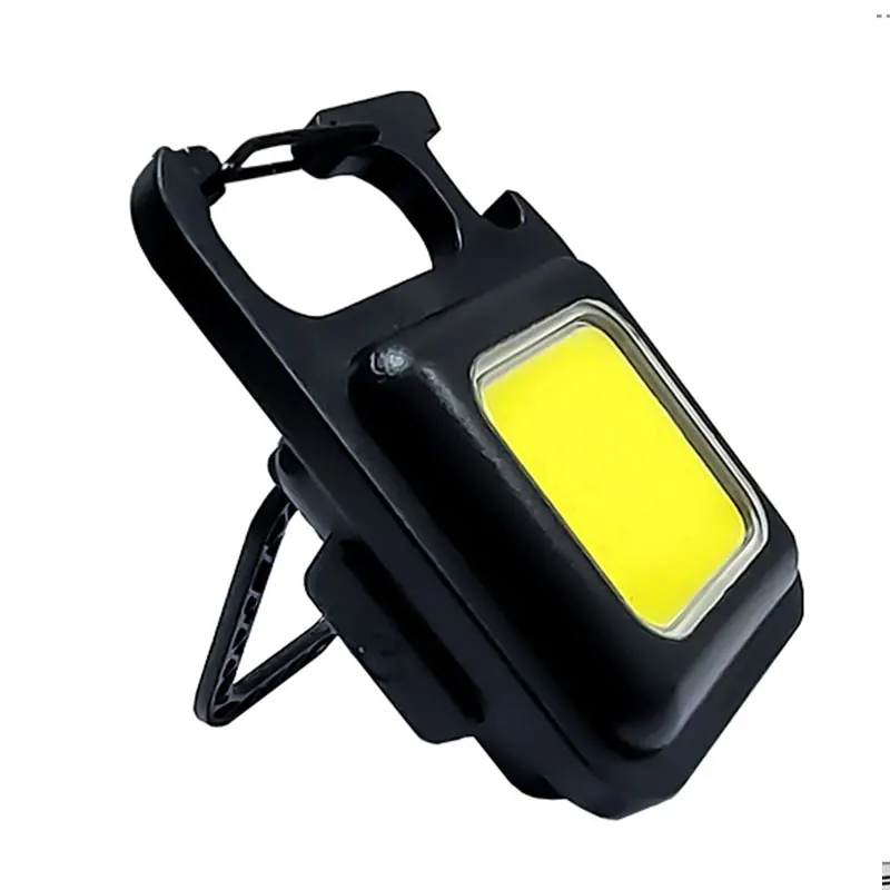 Linterna con llavero superbrillante, Mini luz de trabajo portátil COB, recargable por USB, lámparas de bolsillo para acampar y pescar al aire libre con imán